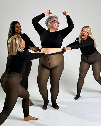 InvisiTights™ Thermo Panty - Fleece Gevoerde Panty met Transparant Effect (Nep Huid)