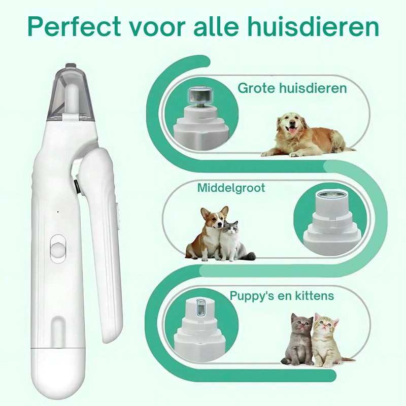 De SafePaw Nagelknipper Hond & Kat - Veilige Elektrische Nagelvijl met LED
