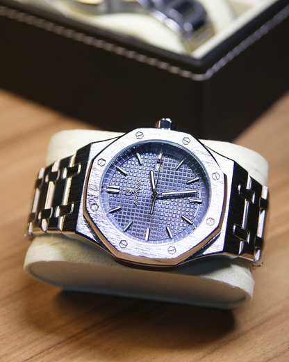 KingRoyal Luxe Herenhorloge - Zwaar RVS Horloge met Achthoekige Kast