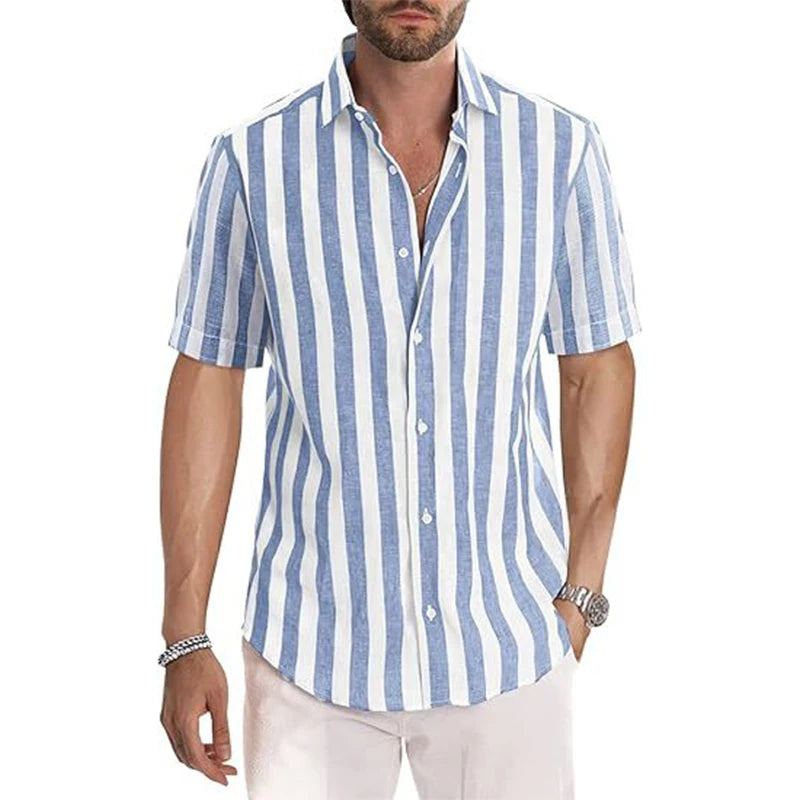 Zalecta | Riviera Streep Shirt Korte Mouwen