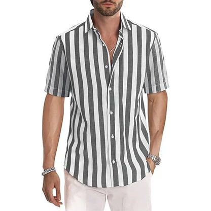 Zalecta | Riviera Streep Shirt Korte Mouwen