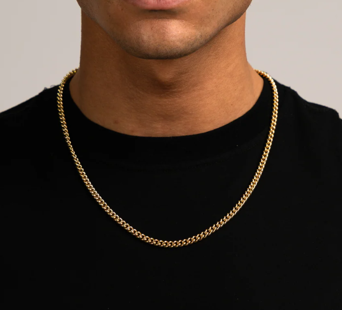 Gouden Cuban Link Ketting Heren - Stoere Schakelketting RVS