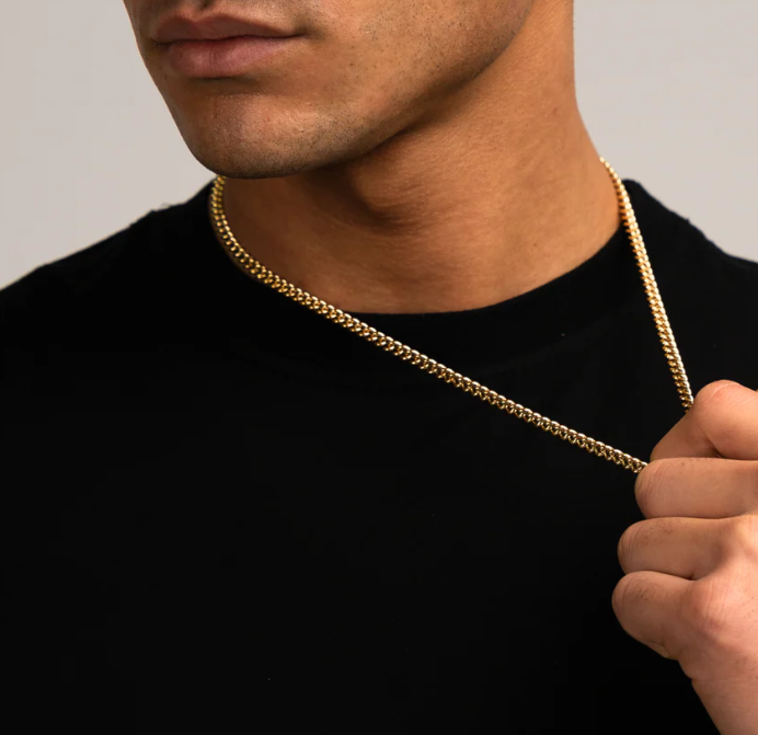 Gouden Cuban Link Ketting Heren - Stoere Schakelketting RVS