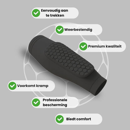 Zwarte gel ski scheenbeschermer – professionele bescherming tegen scheenpijn en kramp in skischoenen