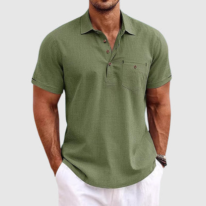 Linnen poloshirt