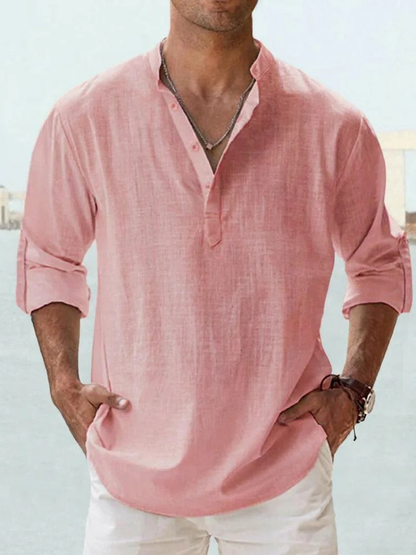Daniel | Mediterraans Linnen zomerhemd