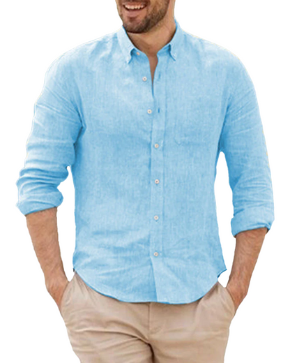 Ademend linnen overhemd