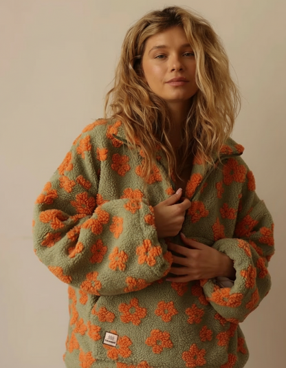 Fleur | Floral Teddy Fleece