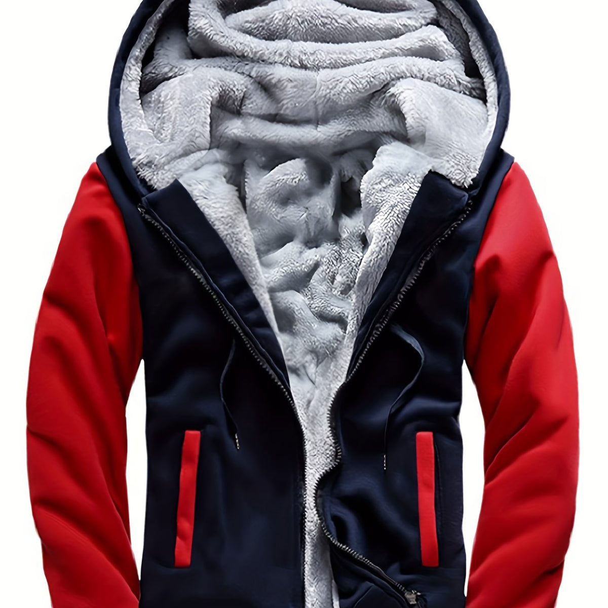 Detail van de lange mouwen van de heren hoodie, ideaal voor warmte en comfort in de winter.