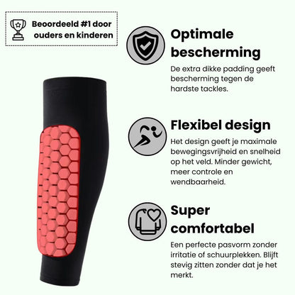 Zwarte gel ski scheenbeschermer – professionele bescherming tegen scheenpijn en kramp in skischoenen