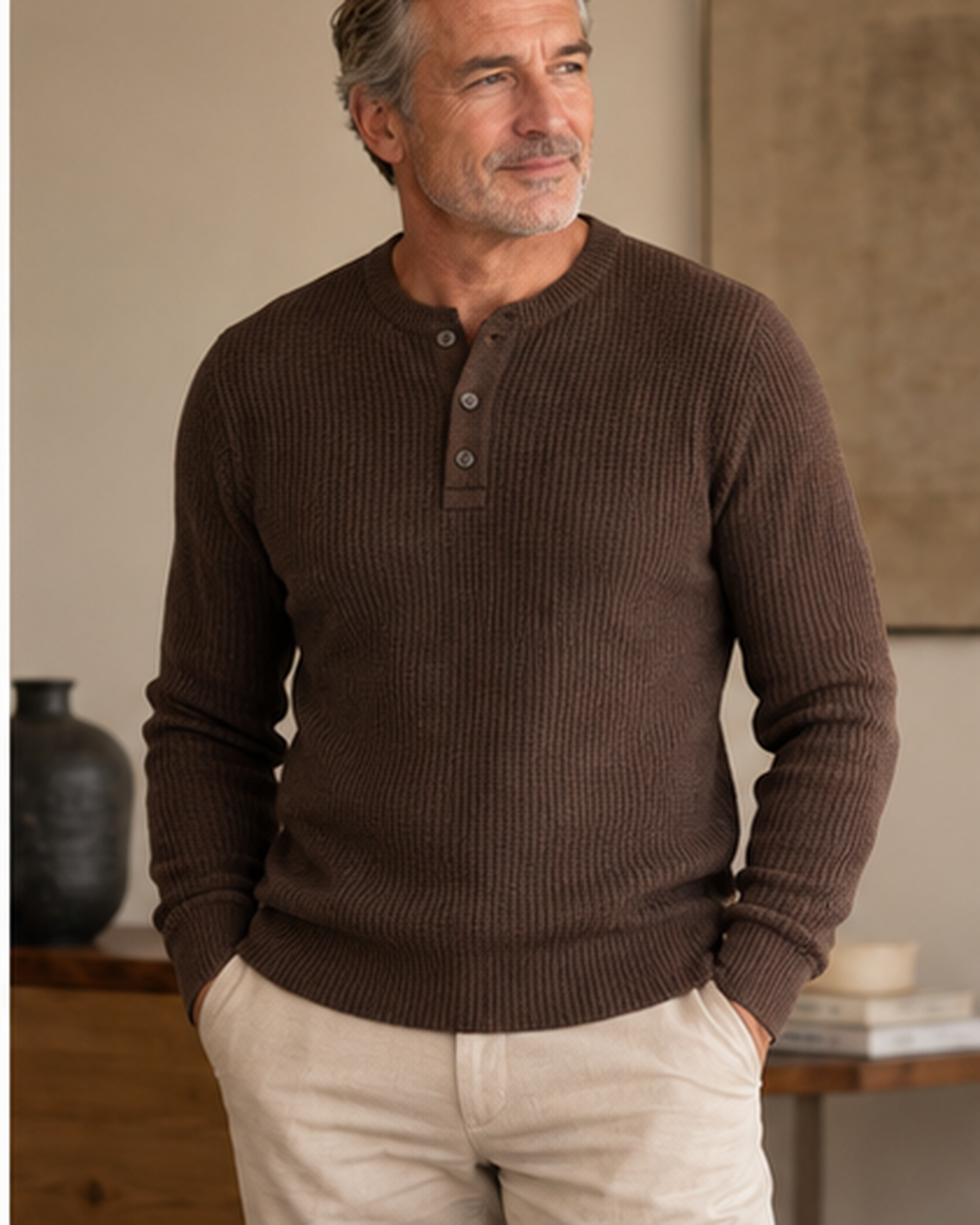 Etienne | Geribd Henleyshirt