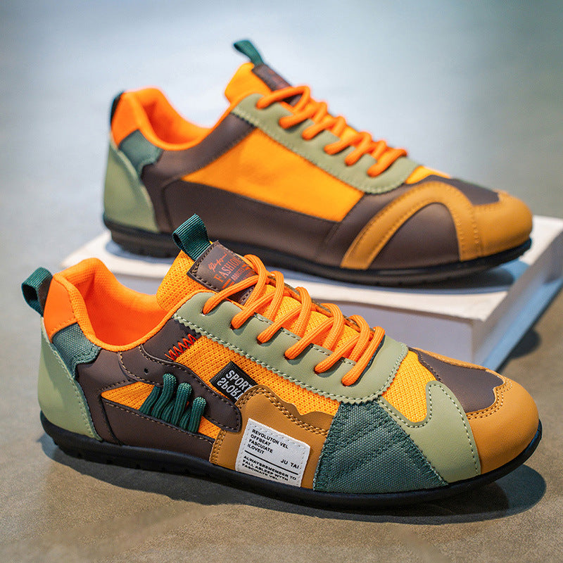 Een paar Florian herenschoenen in verschillende kleuren, naast elkaar gerangschikt.