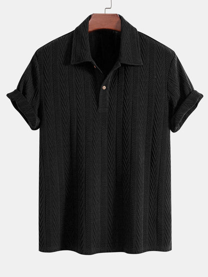 Gebreide Geometrische Jacquard Polo