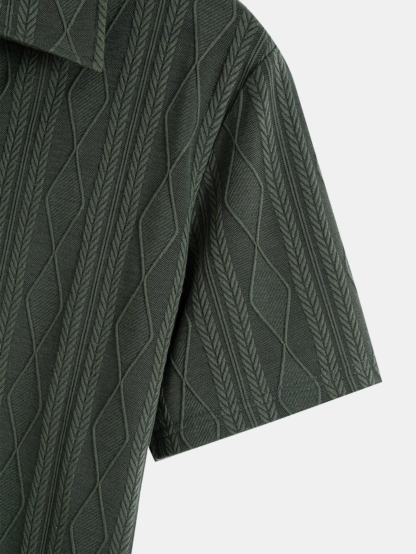 Gebreide Geometrische Ruit Jacquard Polo