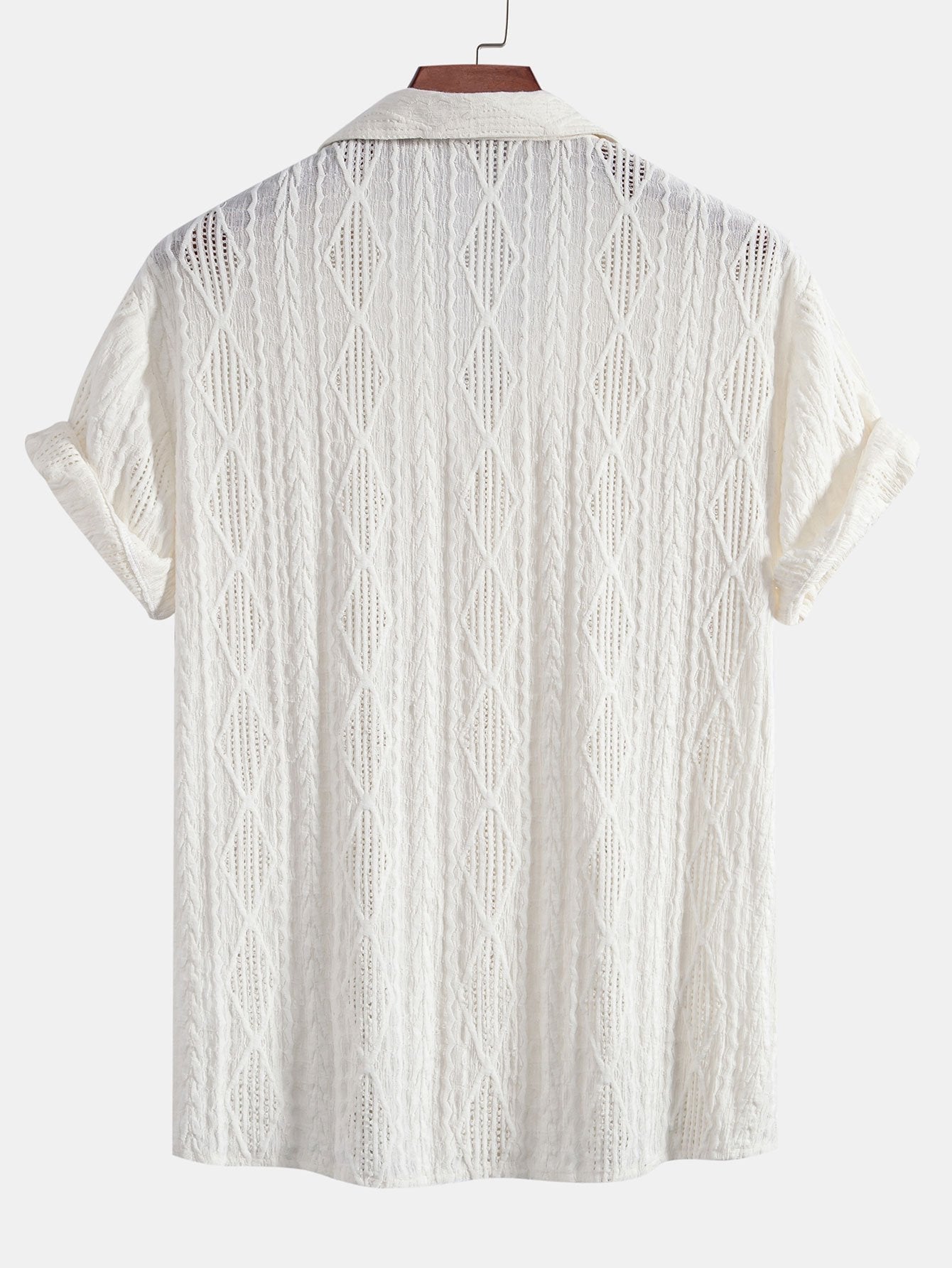 Geometrisch Jacquard Cubaanse Shirt