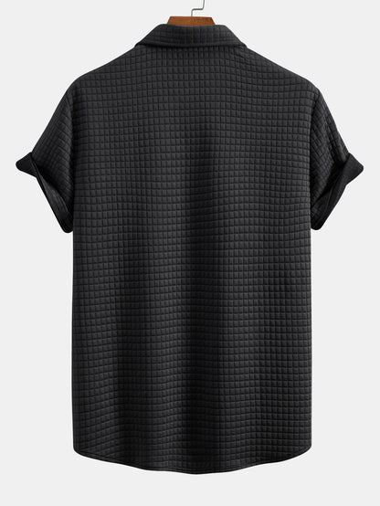 Korte Mouw Wafelshirt & Trekkoord Wafel Joggingbroek