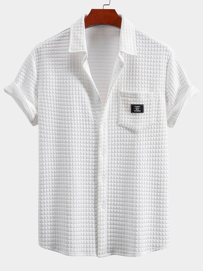 Korte Mouw Wafelshirt & Trekkoord Wafel Joggingbroek
