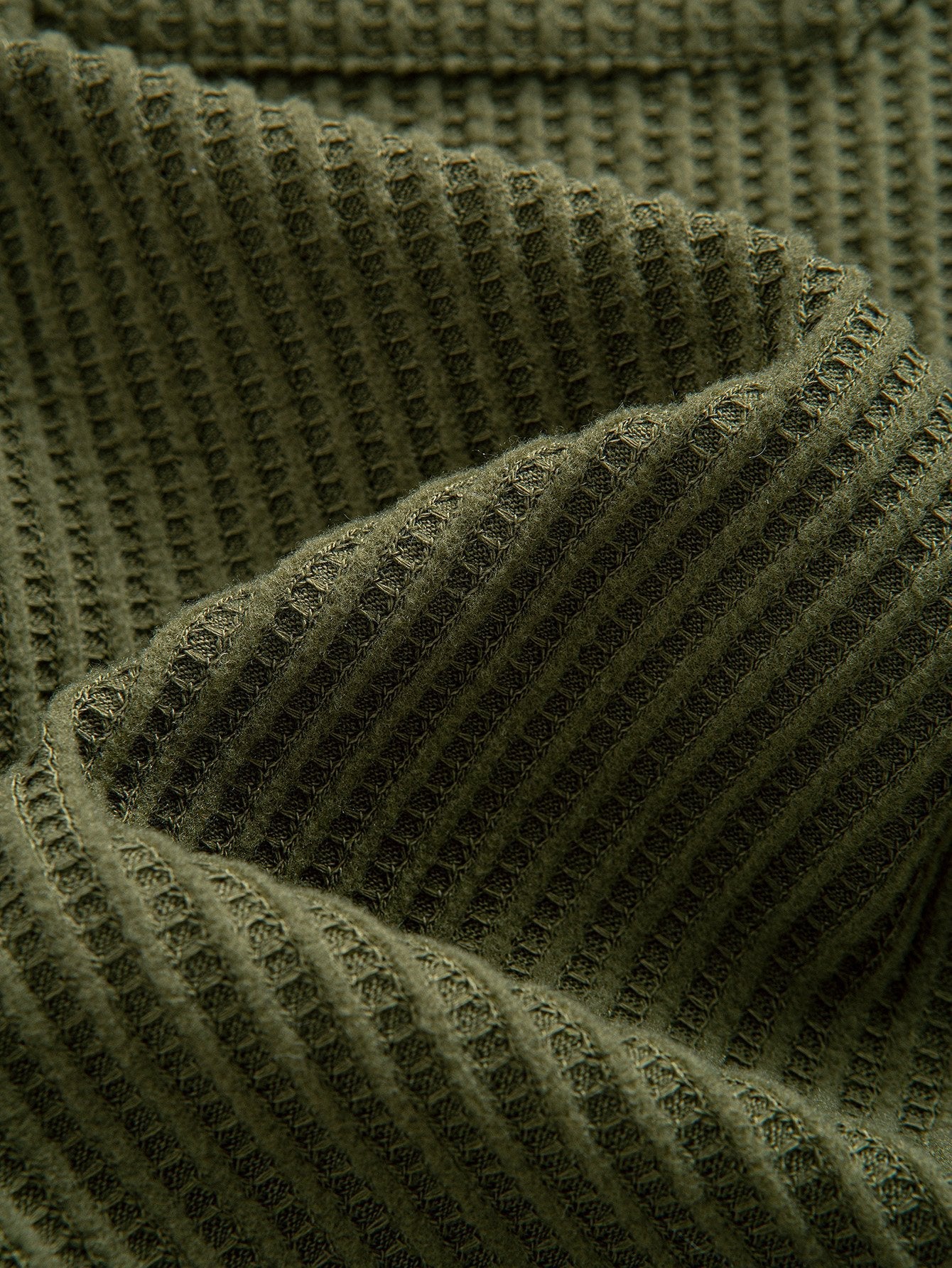 Dubbele Pocket Waffle Knopshirt