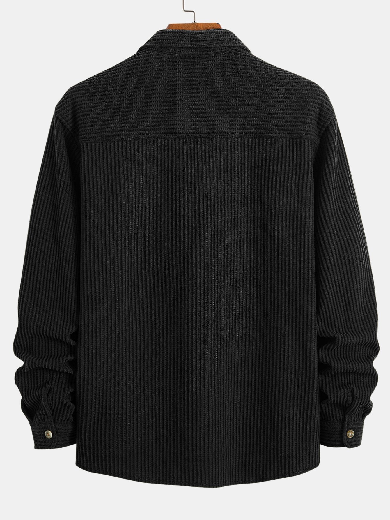 Dubbele Pocket Waffle Knopshirt