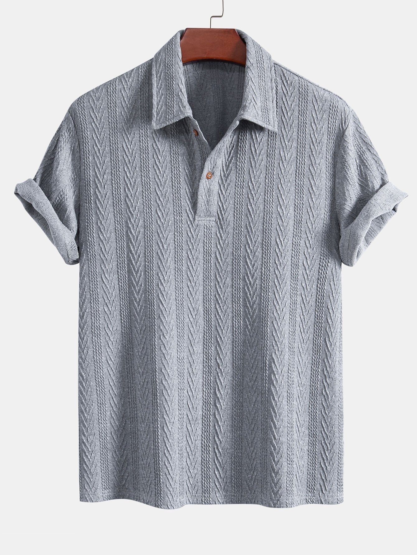 Gebreide Geometrische Jacquard Polo