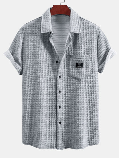 Korte Mouw Wafelshirt & Trekkoord Wafel Joggingbroek