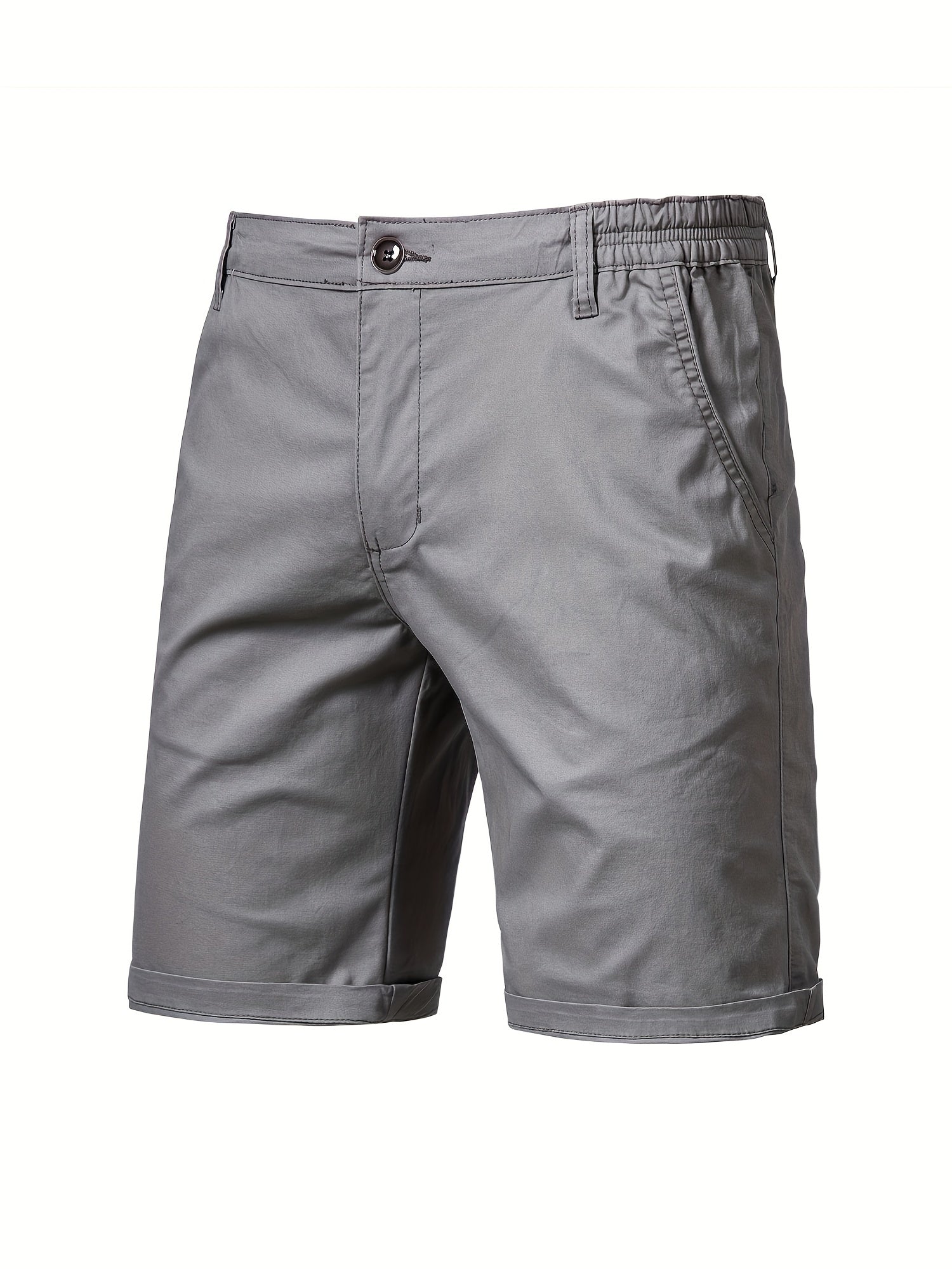 Bruine katoenen shorts, model in een ontspannen houding, toont het comfort.