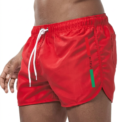 Achterkant van de Otis zwemshort in grijs, met een focus op de strakke afwerking en comfortabele pasvorm.