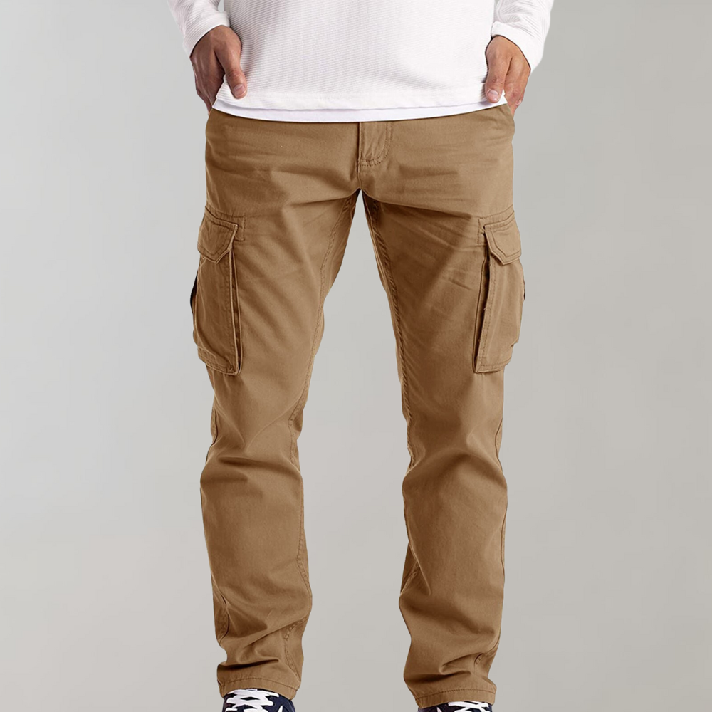 Rafael heren cargo broek in een andere kleuroptie, plat gelegd om het silhouet te tonen.