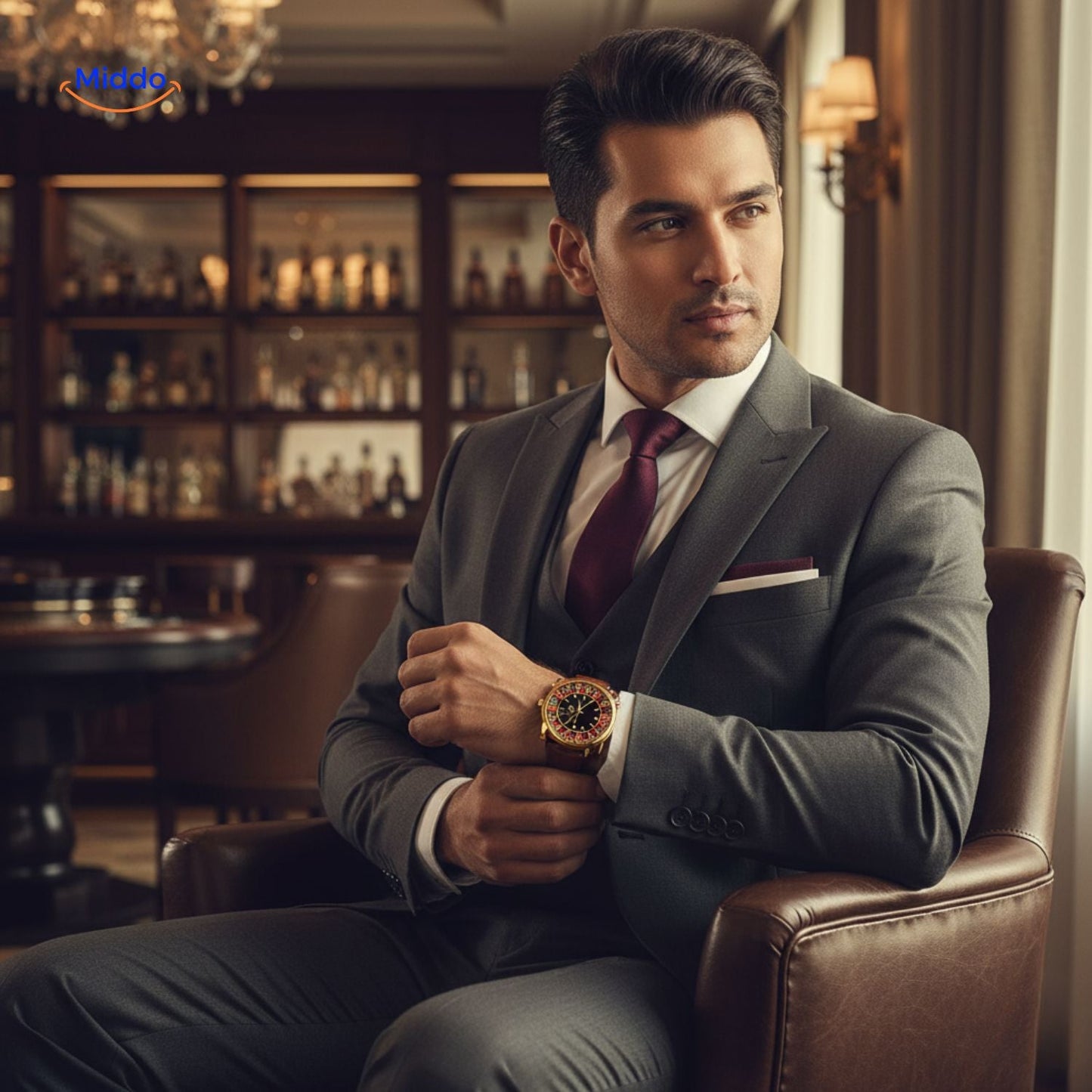 Roulettix™ Luxe Herenhorloge - Waterdicht, Lichtgevende Wijzers & Chronograaf