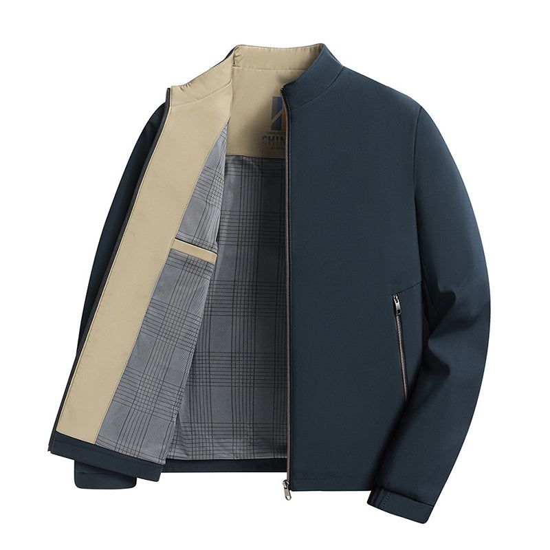 Casual Herenjas met Opstaande Kraag - Lichte Tussenjas