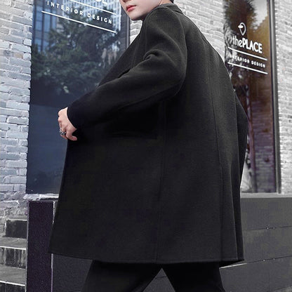 Stijlvolle Tweedjas voor Heren - Warme Halflange Winterjas met Knopen